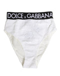 Dolce & Gabbana Culotte gainante taille haute à sequins blancs et noirs