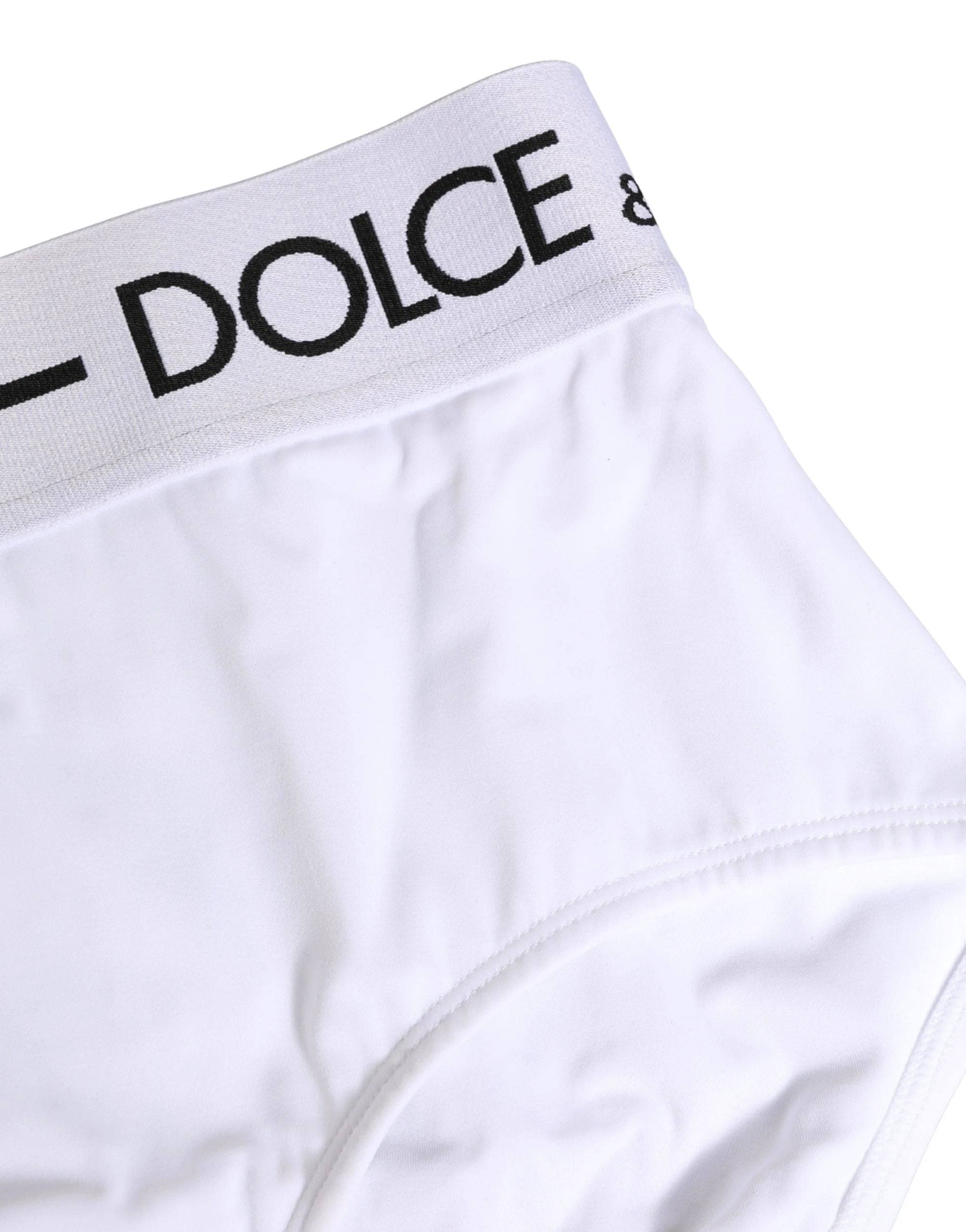Dolce & Gabbana White Nylon Logo Waistband Panty Underwear