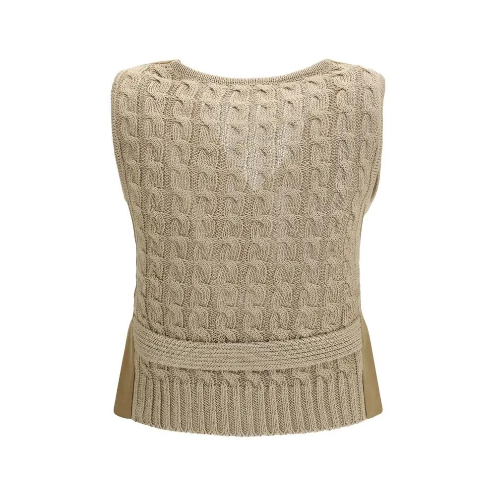 Gilet en lin pour femme – Gilet en maille Max Mara Calibri PE26