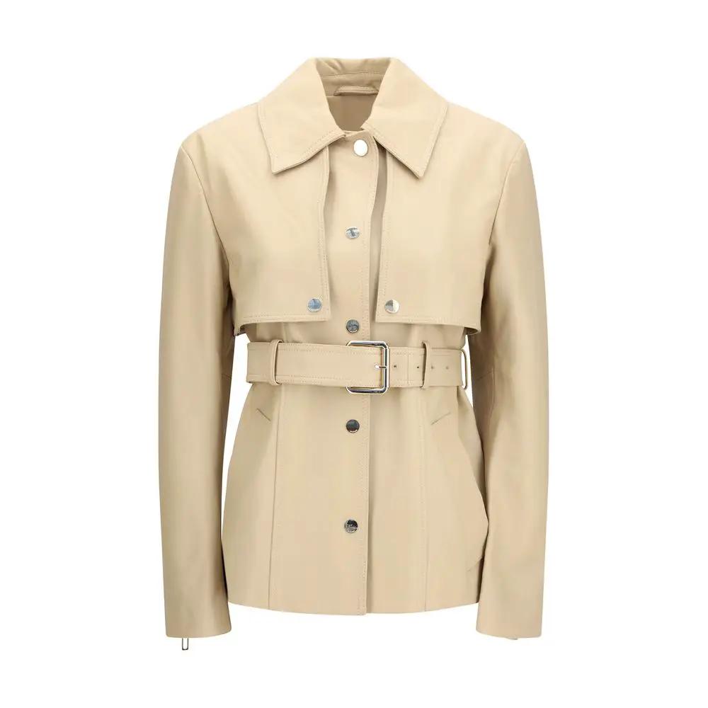Blouson en cuir beige pour femme – Max Mara Sportmax Veste convertible Stenzone PE26