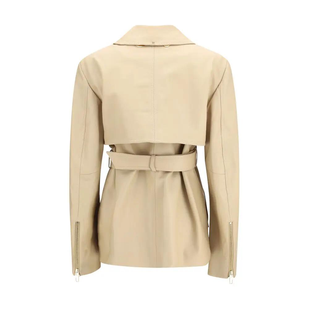 Blouson en cuir beige pour femme – Max Mara Sportmax Veste convertible Stenzone PE26