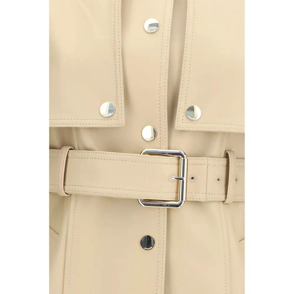 Blouson en cuir beige pour femme – Max Mara Sportmax Veste convertible Stenzone PE26