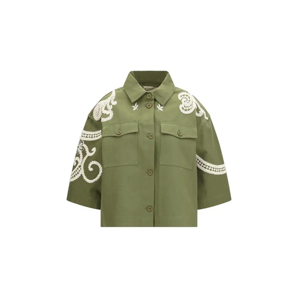 Veste Bicolore en Coton Femme – Veste Brodé Como Max Mara Weekend PE26