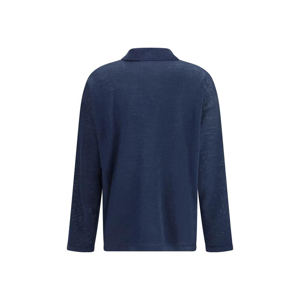 Women’s Blue Linen Cardigan – S Max Mara Ribes Button Knit SS26