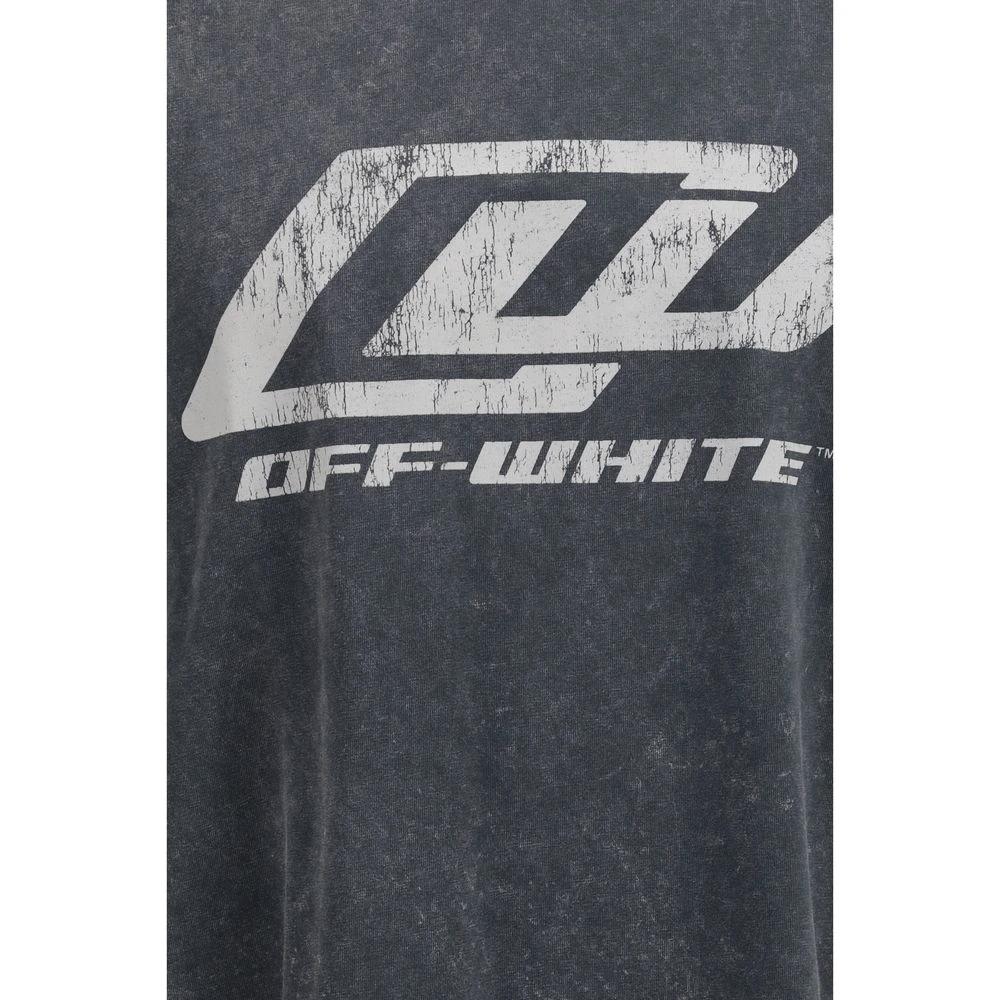 T-shirt gris oversize homme – Off-White Racing Skate print SS26