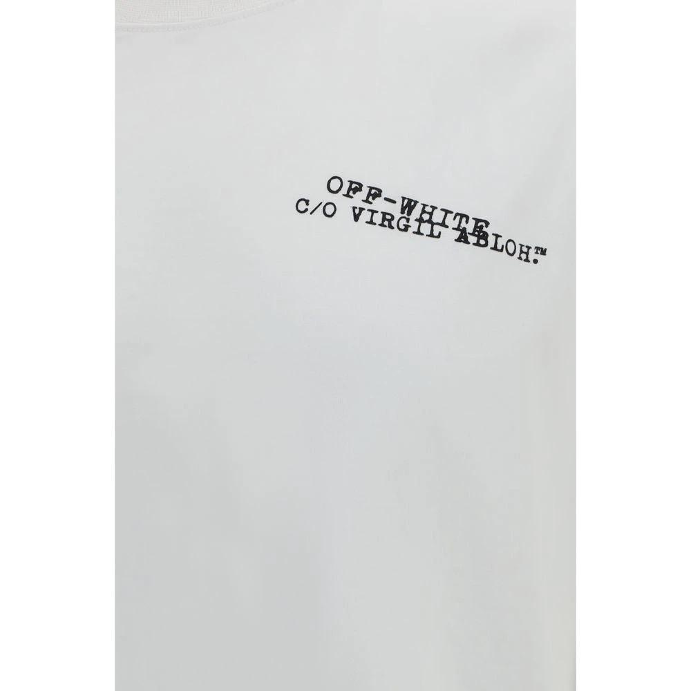 Men’s White Oversized T-Shirt – Off-White Type Arrow Back Print Tee SS26