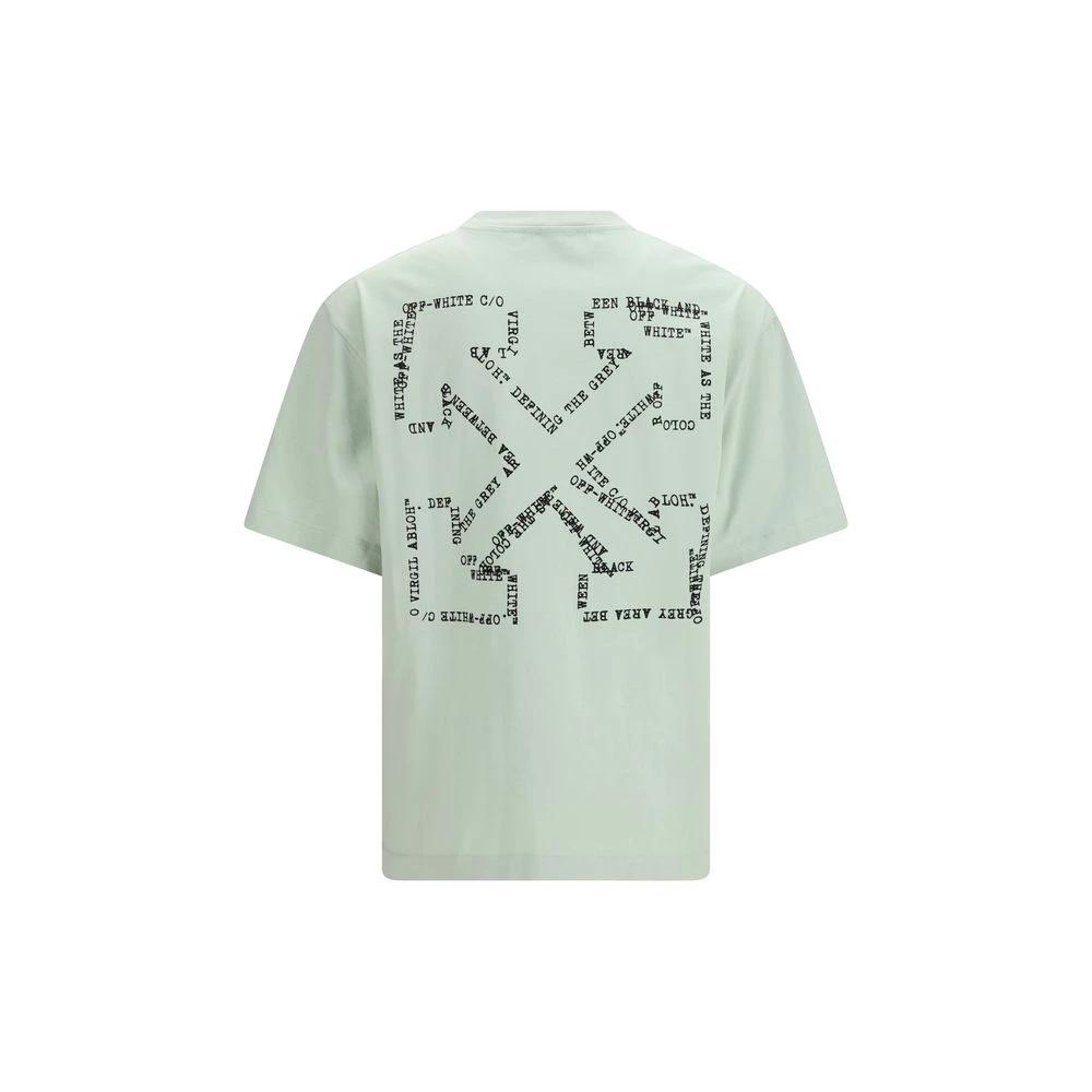 Men’s Bicolor Cotton T-Shirt – Off-White Type Arrow Back Print Tee SS26