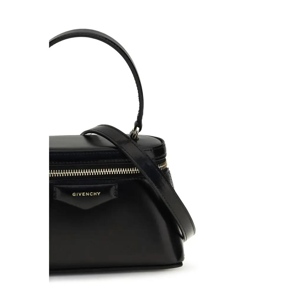 Women’s Black Leather Mini Bag – Givenchy Antigona Mini Chain Handbag SS26