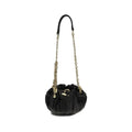 Women’s Black Pleated Leather Shoulder Bag – Chloé Plissé Chain Bag