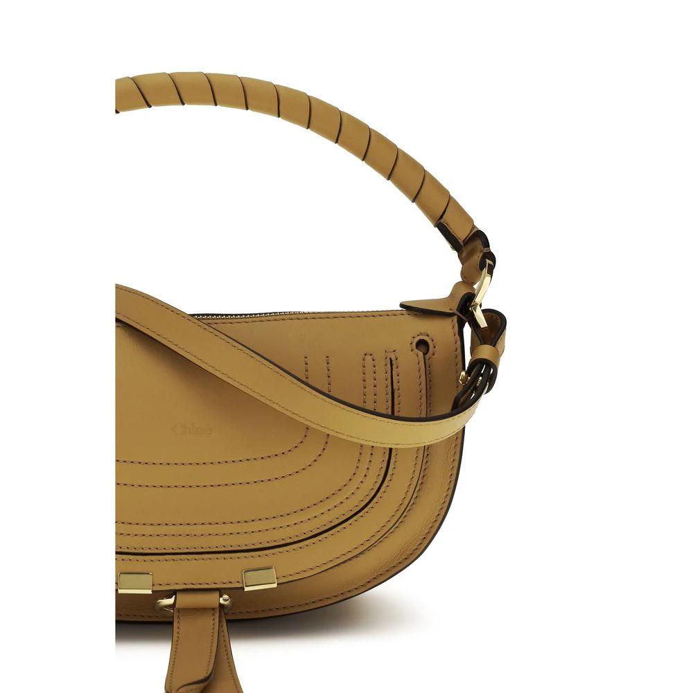 Women’s Brown Leather Shoulder Bag – Chloé Marcie Mini Crossbody Bag SS26
