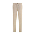 Pantalon décontracté en lin beige PT Torino