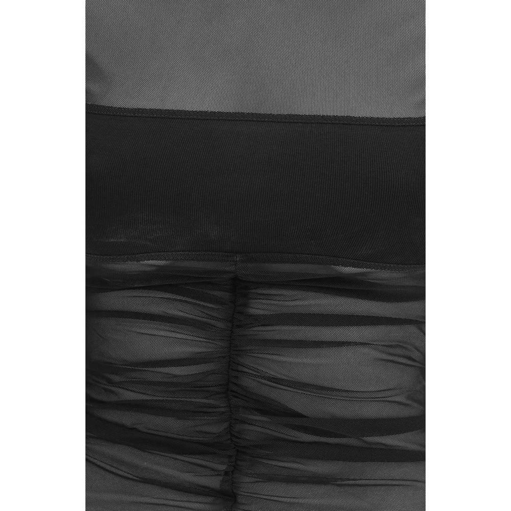 Women’s Black Sheer Bandeau Top – Rick Owens Tempio Tulle Shirt SS26