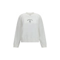 Women’s White Cotton Sweatshirt – MM6 Maison Margiela Logo Crewneck SS26