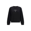 Women’s Black Cotton Sweatshirt – MM6 Maison Margiela Logo Crewneck SS26