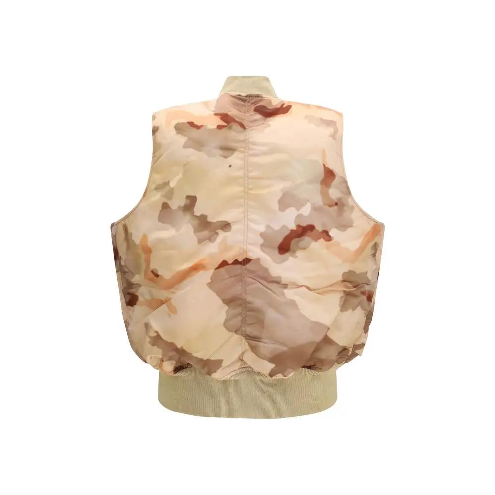 Blouson de motard en nylon beige ALPHA INDUSTRIES