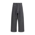 R13 Gray Linen Relaxed Fit Jeans