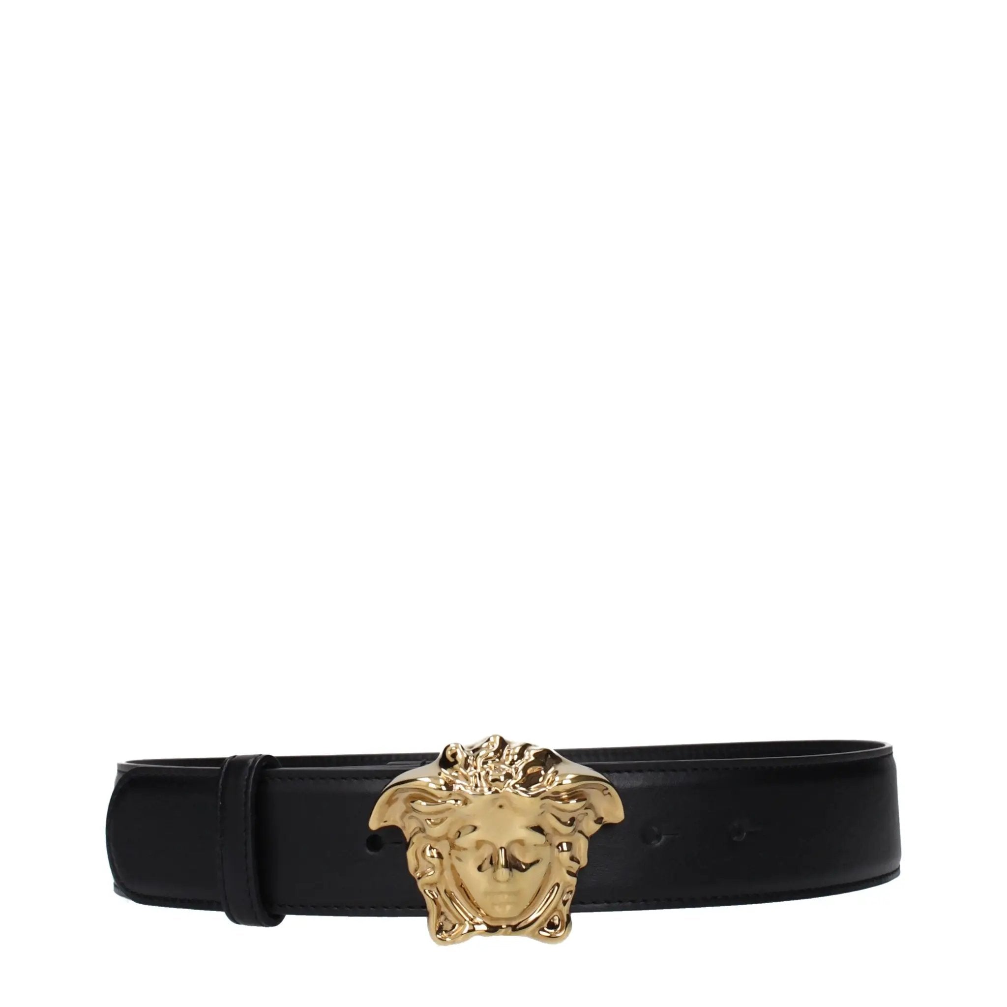 Ceinture noire en cuir pour homme – Ceinture classique de designer Versace