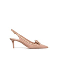 Escarpins à talons hauts en cuir de veau beige Valentino Garavani