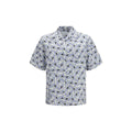 Men’s Floral Cotton Shirt – Prada Bowling Collar Silk Blend Designer Shirt SS26
