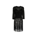 Women’s Black Viscose Dress – Zimmermann Fringe Detail Designer Dress