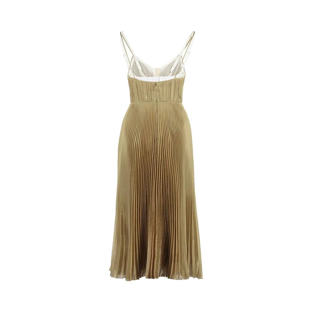 Robe dorée sans manches femme – Prada robe élégante col V