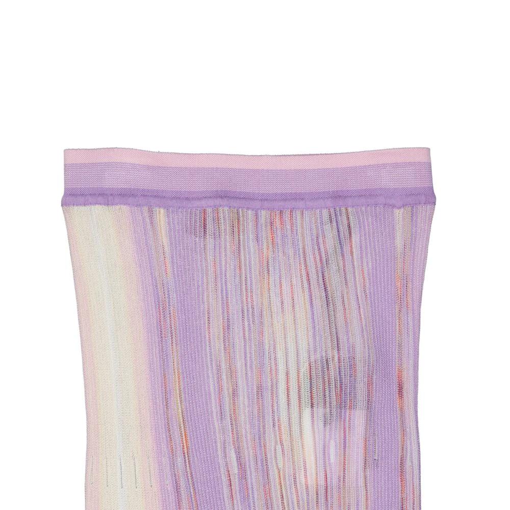 Women’s Knit Skirt – Missoni Ribbed Elastic Waist Designer Skirt Made in Italy