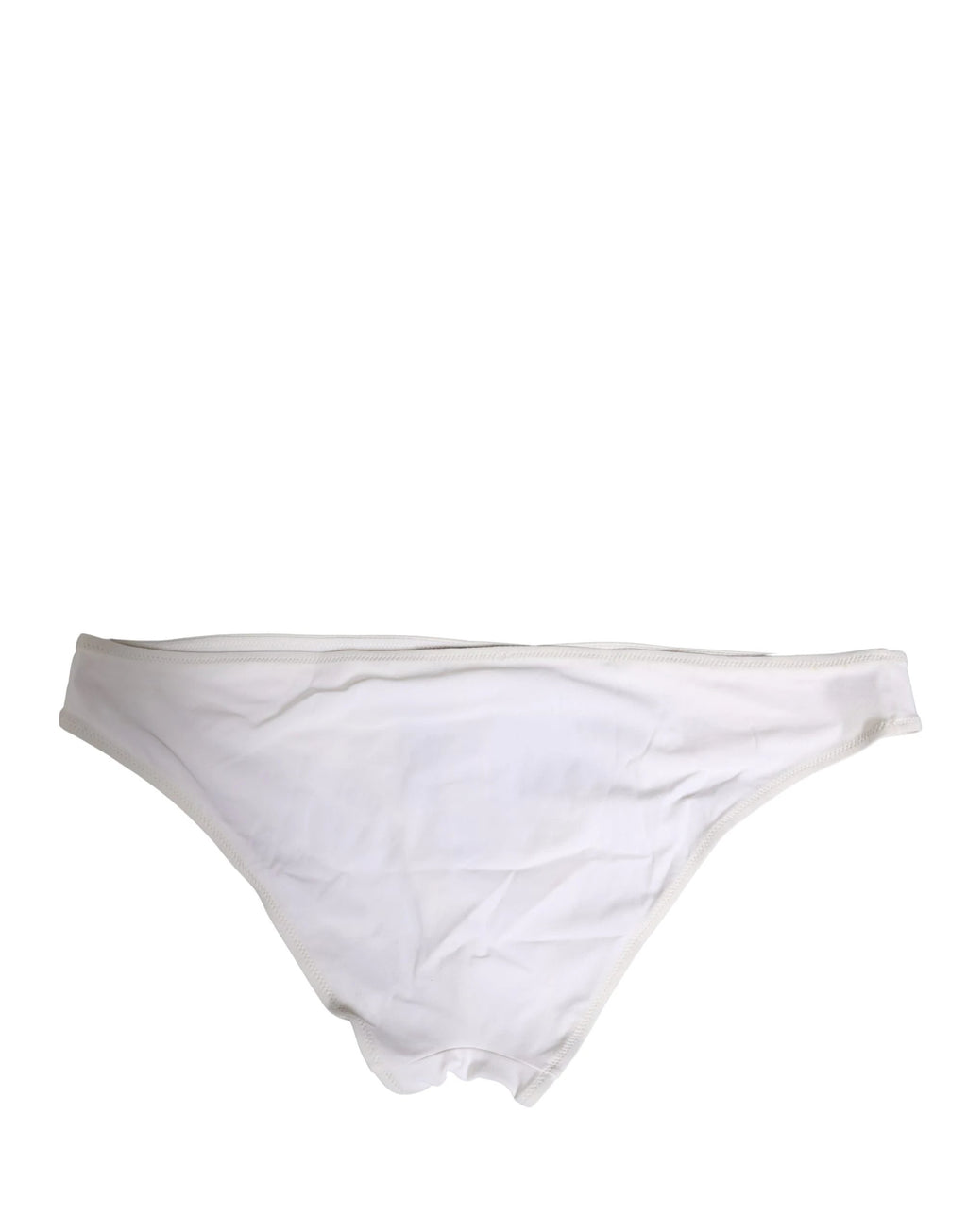 Bas de bikini Dolce & Gabbana blanc avec plaque logo DG