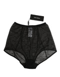 Dolce & Gabbana Black Nylon Stretch Slip Girdle Panty Underwear