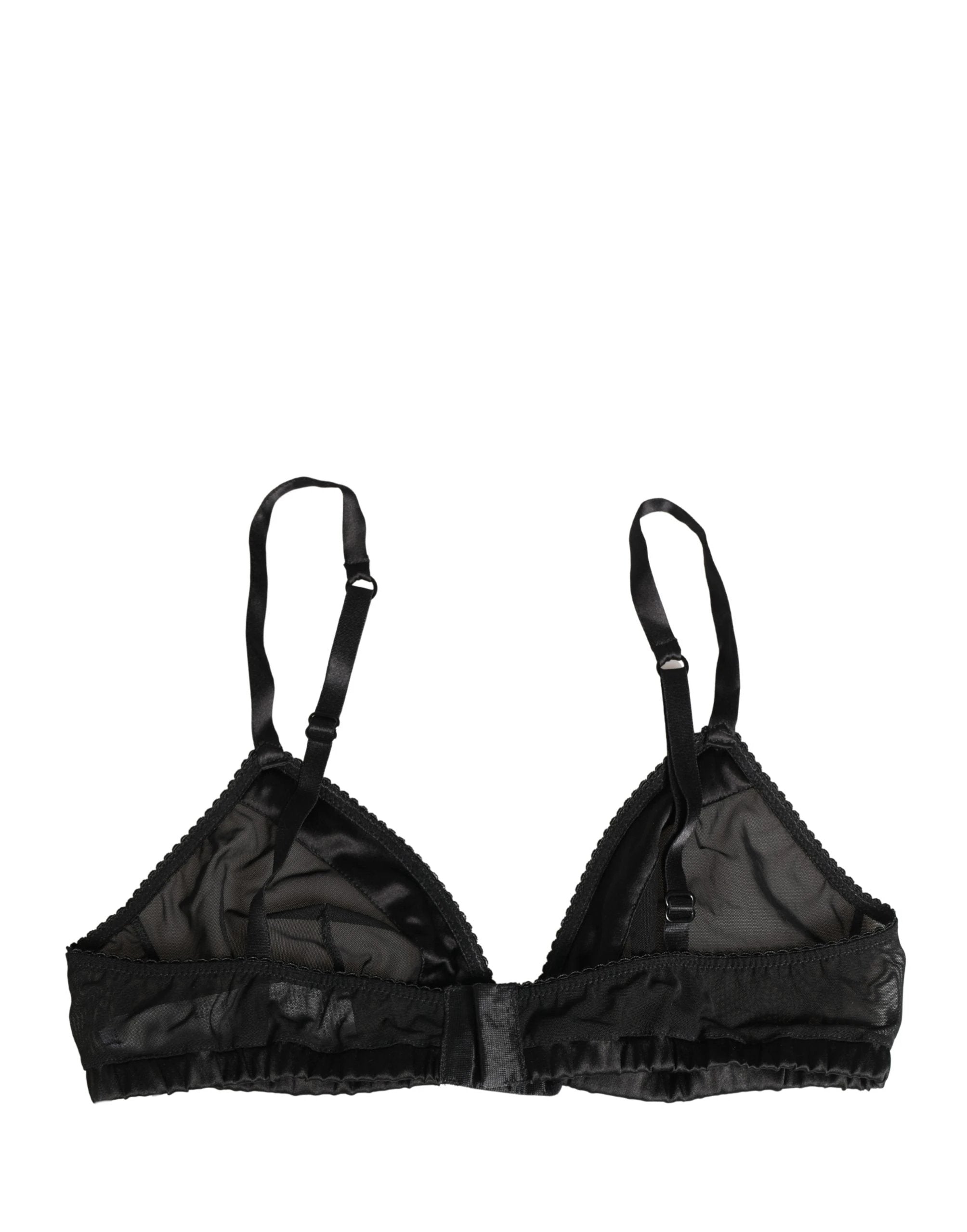 Dolce & Gabbana Black Nylon Stretch Soft Cup Brassiere Underwear