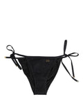 Maillot de bain bas de bikini Dolce & Gabbana noir à nouer sur les côtés