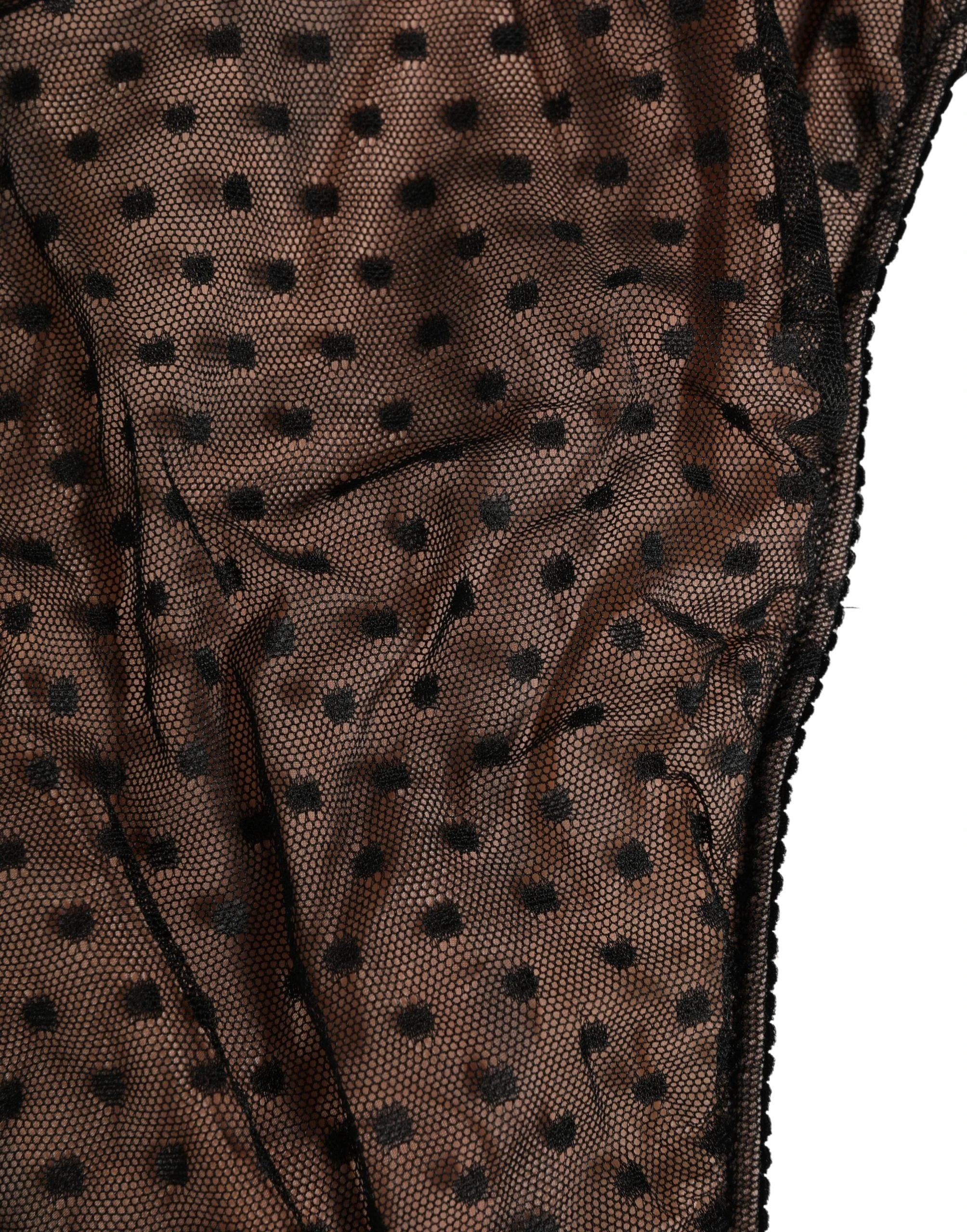 Dolce & Gabbana Black Beige Polka Dot Butterfly Brief Underwear