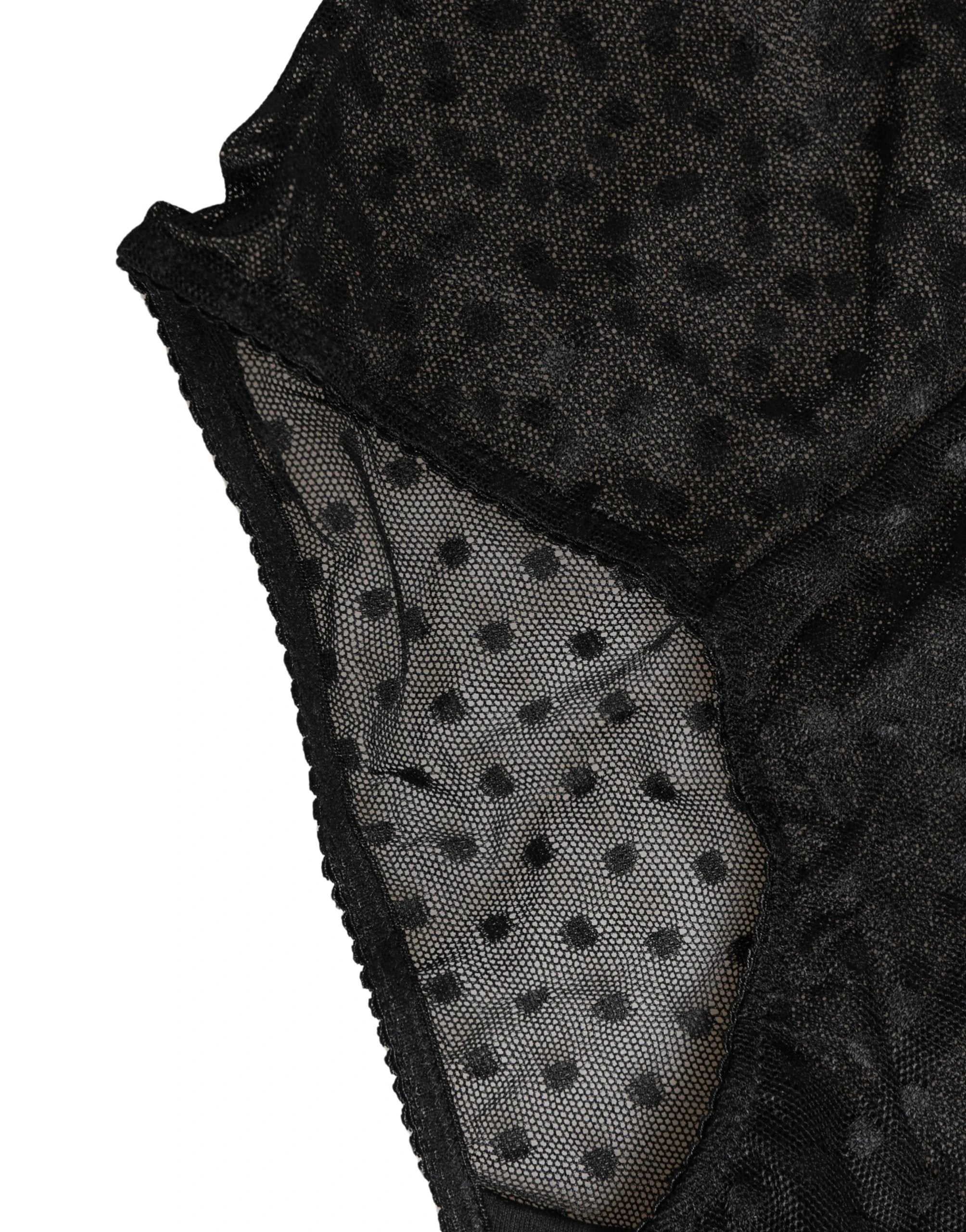 Dolce & Gabbana Black Logo Girdle High Waist Panty Underwear