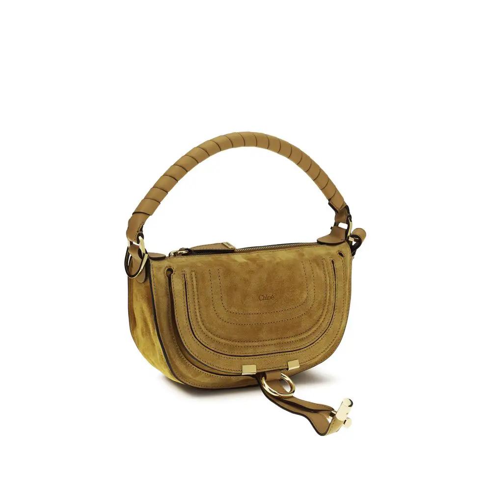 Sac bandoulière Mini Marcie pour femme – Sac de créateur Chloé en cuir velours à pampilles