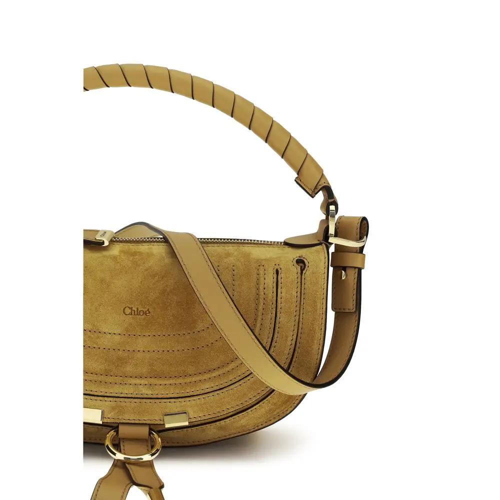 Sac bandoulière Mini Marcie pour femme – Sac de créateur Chloé en cuir velours à pampilles