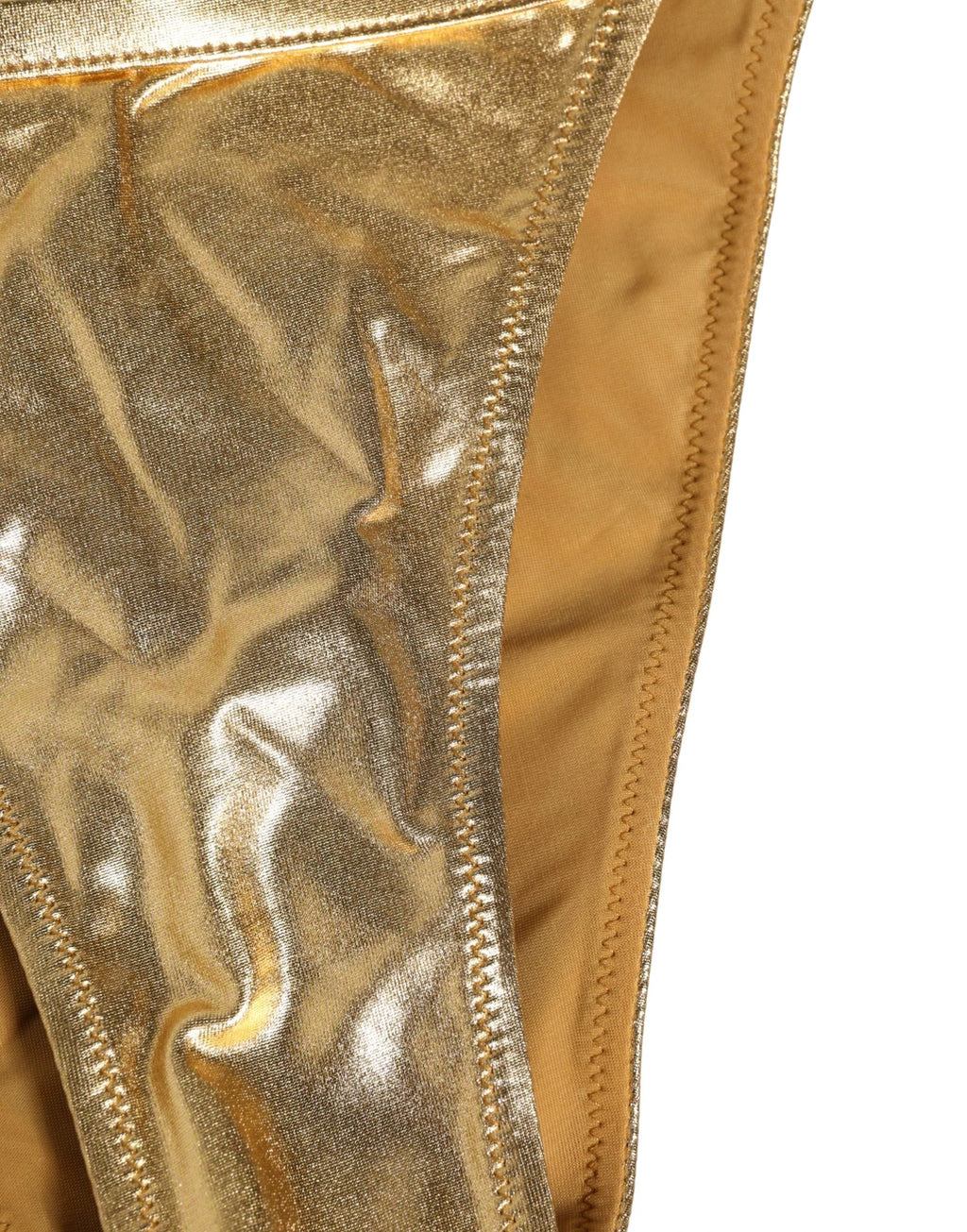 Bas de maillot de bain Dolce & Gabbana en polyester doré avec logo