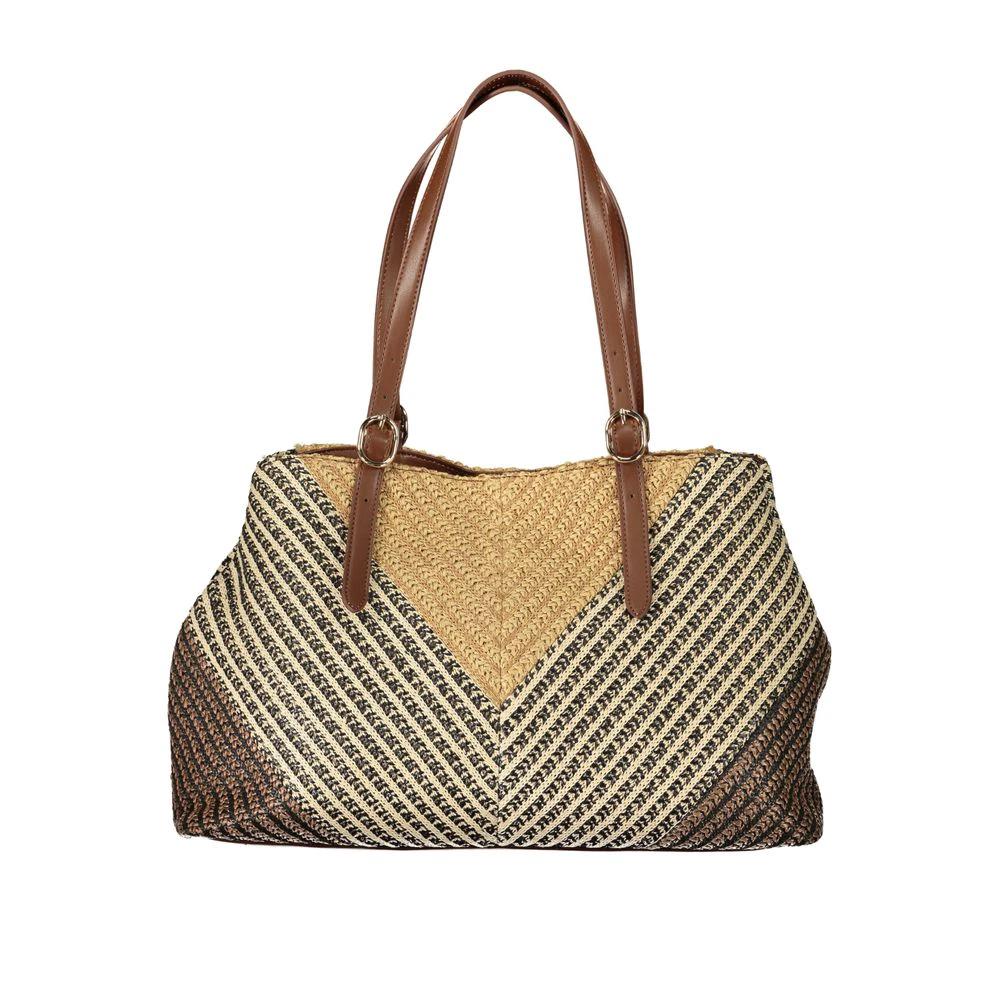 Sac marron femme – Twinset sac épaule logo fermeture pression