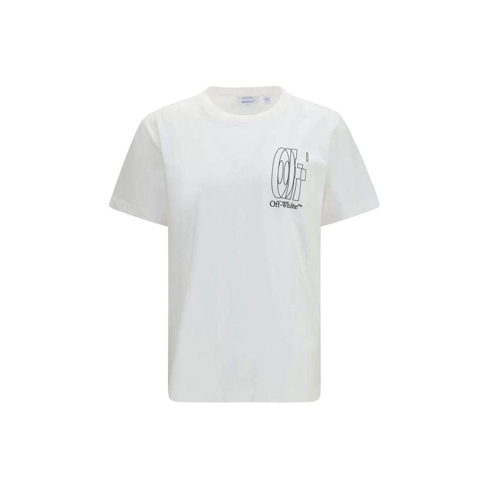 Men’s White Cotton T-Shirt – Off-White Big Double Arrow Back Print Tee SS26