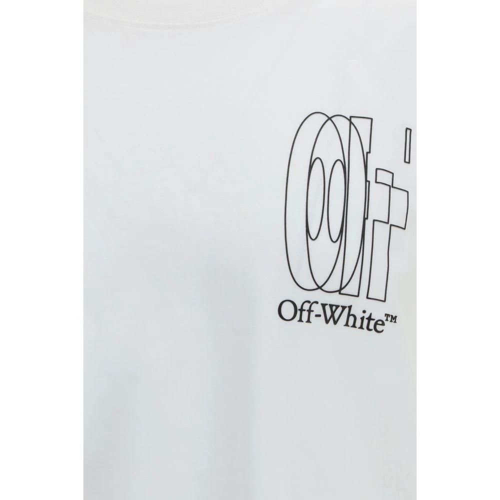 Men’s White Cotton T-Shirt – Off-White Big Double Arrow Back Print Tee SS26