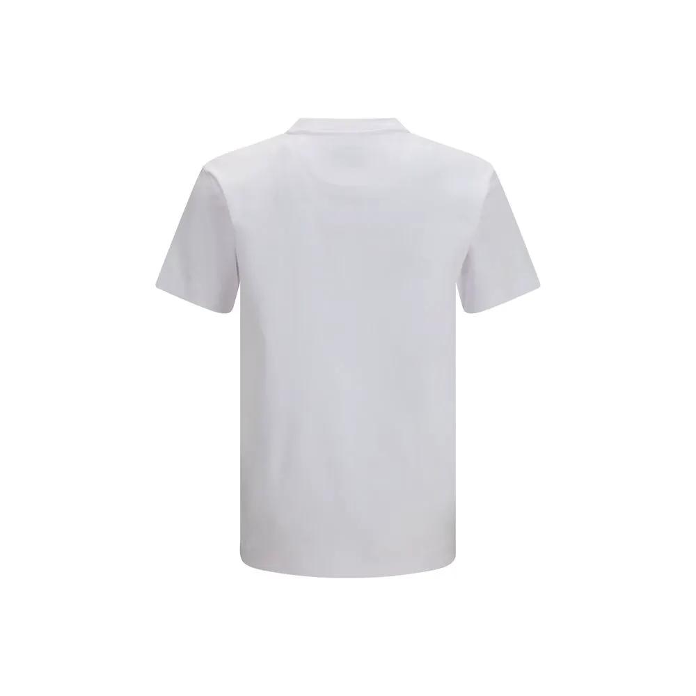 Men’s White Cotton T-Shirt – Fendi FF Selleria Logo Embroidered Tee SS26