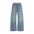 Women’s High-Waisted Wide-Leg Jeans – Mother Denim Half Pipe Ankle Jeans SS26