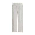 Jean bootcut blanc en coton Mother Denim