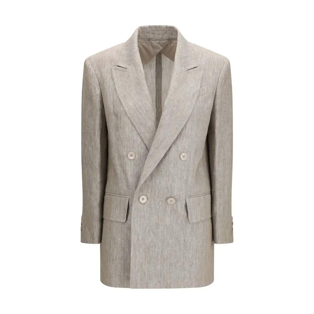 Blazer en lin beige Max Mara