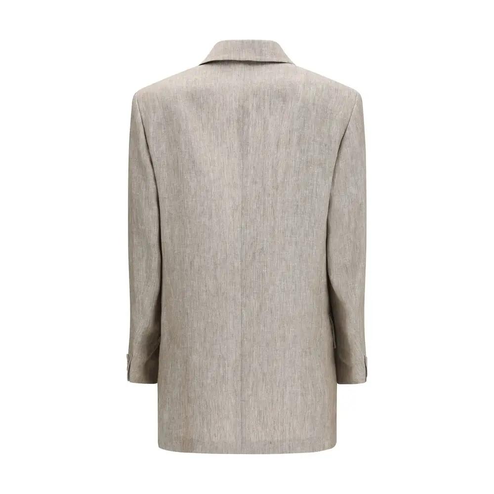 Blazer en lin beige Max Mara