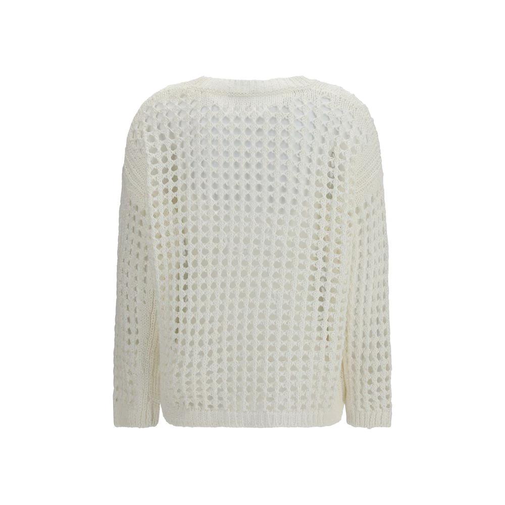 Max Mara Pure White Linen Sweatshirt