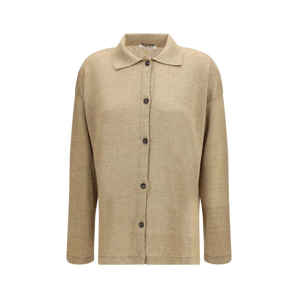 'S Max Mara Beige Linen Cardigan