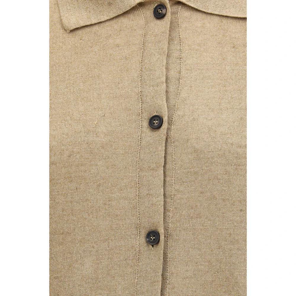 'S Max Mara Beige Linen Cardigan