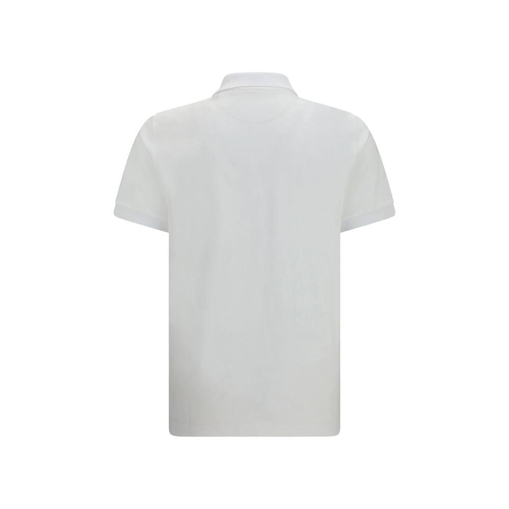 Men’s White Cotton Polo Shirt – Fendi FF Logo Piqué Polo SS26