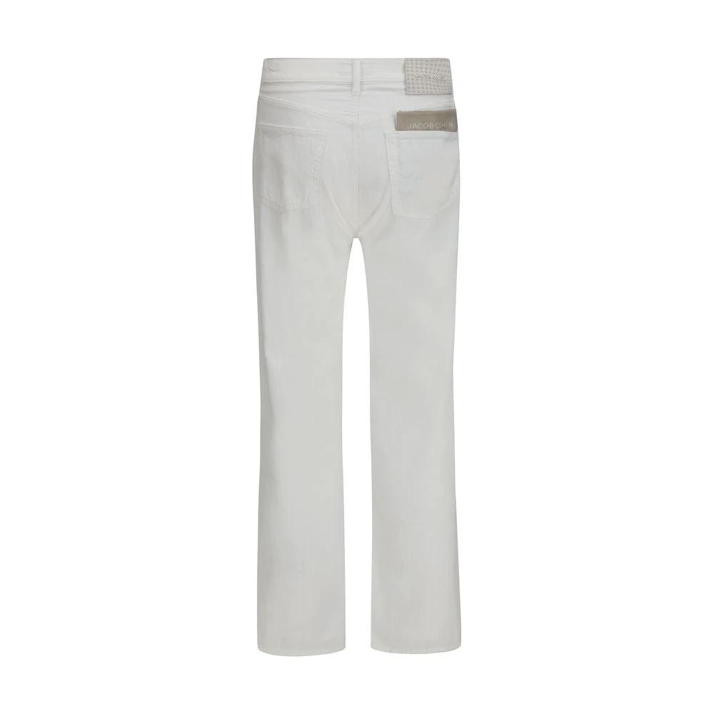 Men’s White Cotton Jeans – Jacob Cohën Edo Vintage Straight-Leg Denim SS26