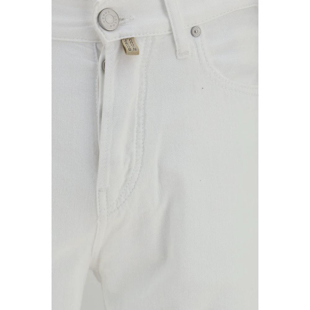 Men’s White Cotton Jeans – Jacob Cohën Edo Vintage Straight-Leg Denim SS26