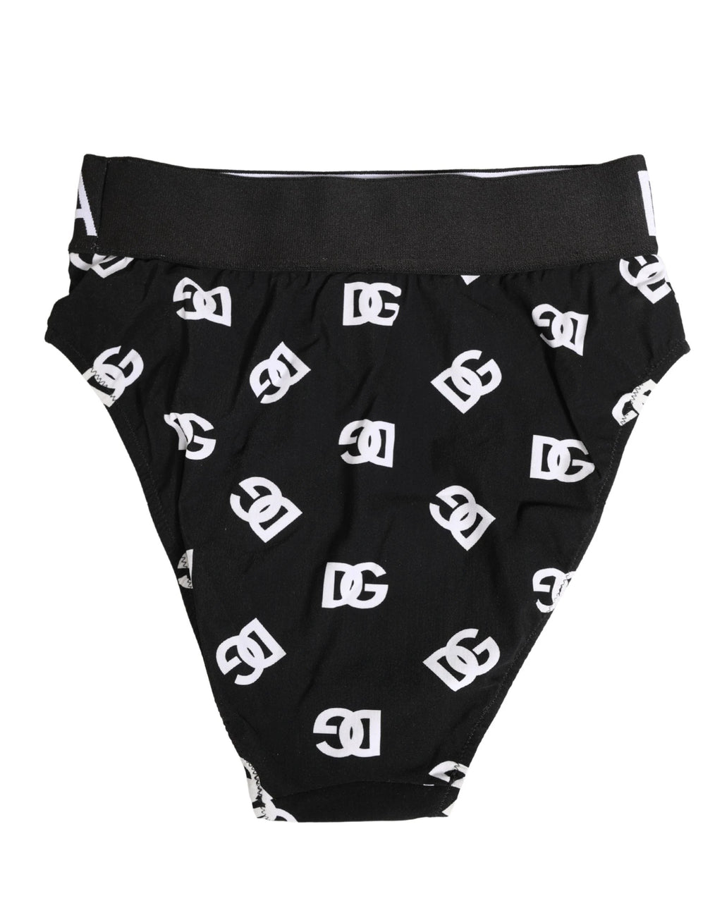 Sous-vêtements midi Dolce & Gabbana blancs avec ceinture à logo noir